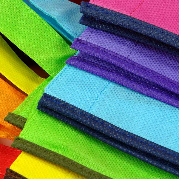 Colored Reusable Fabric Shopping Bags | Paper Mart