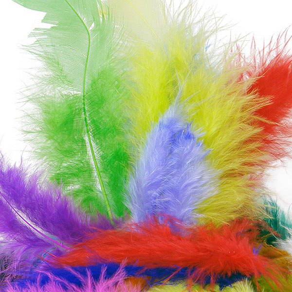 Colored Marabou Turkey Feathers