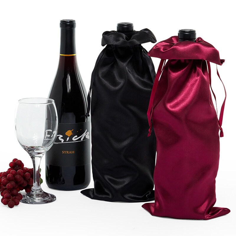 satin wine bags