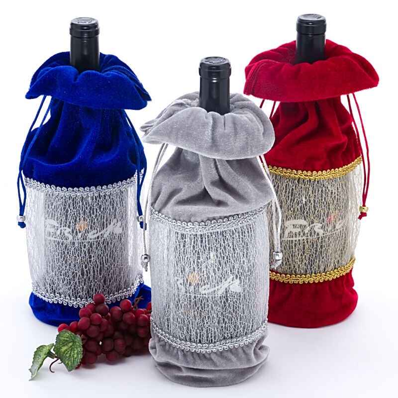 velvet wine gift bags