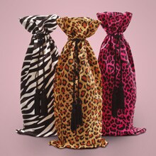 leopard print wine bag