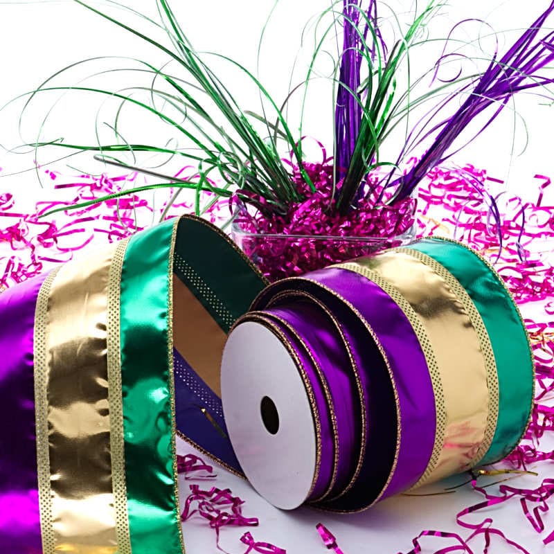 mardi gras tree ribbon