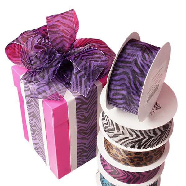 Zebra And Leopard Sheer Ribbons 0301