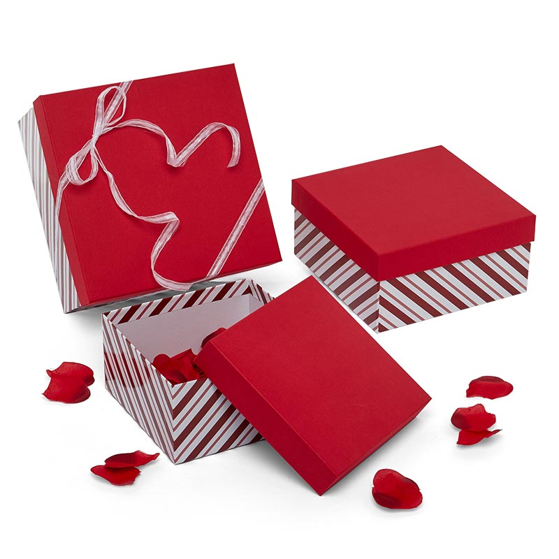 Red & White Diagonal Gift Box Set