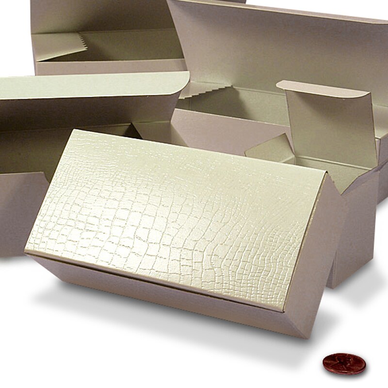 White Alligator Embossed Gift Boxes