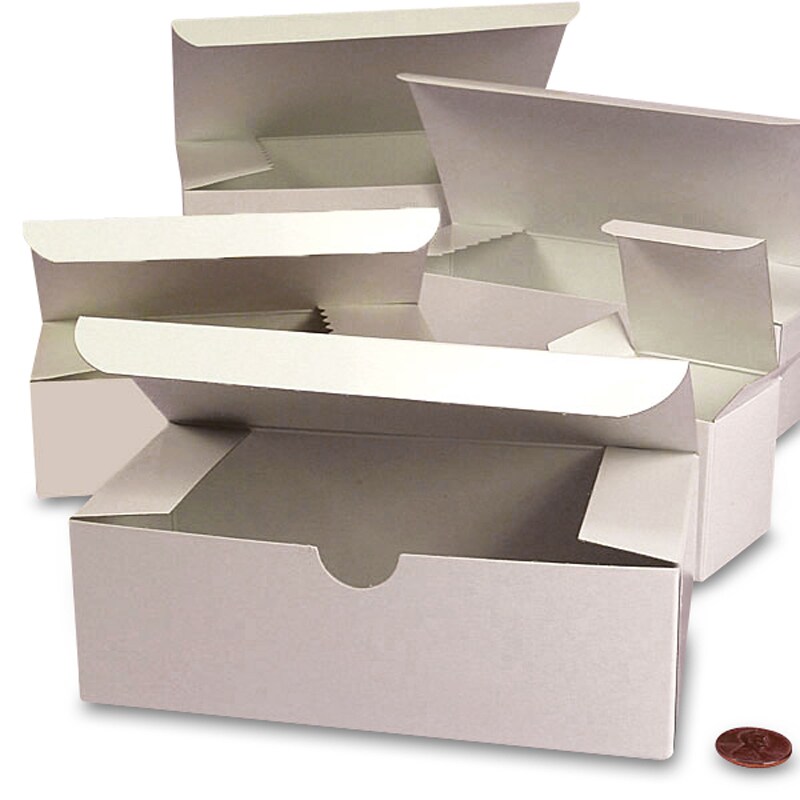 White Glossy Tuck Top Gift Boxes From Paper Mart