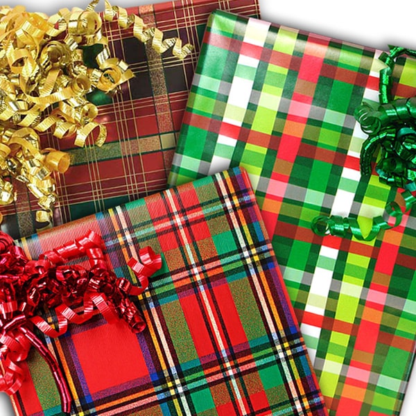 Plaid Christmas Wrapping Paper 