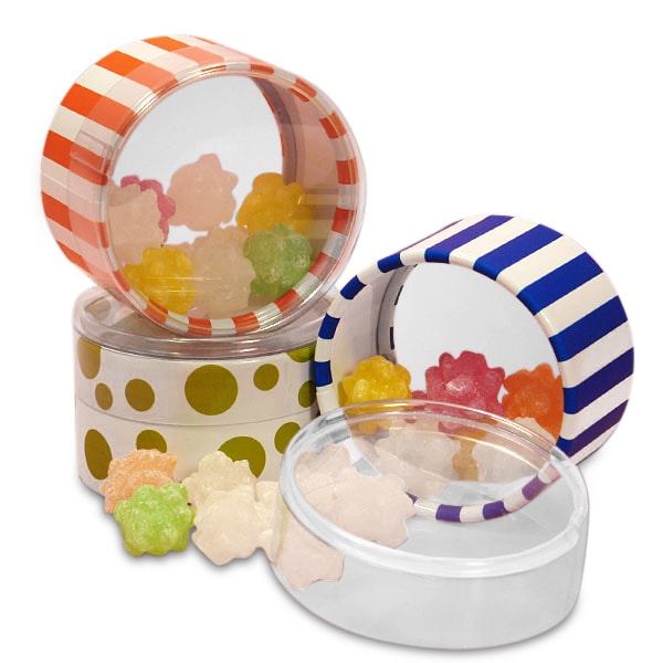 Jazzy Plastic Mini Round Containers