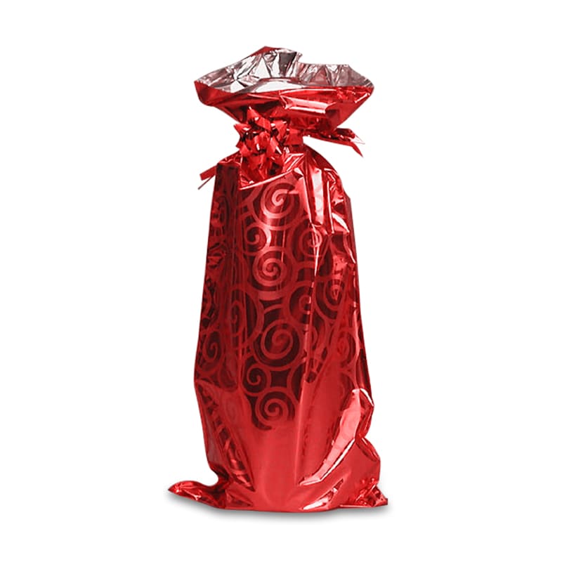 metallic mylar wine gift bags