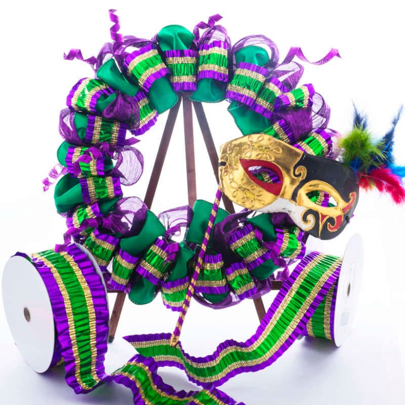 mardi gras ribbon on sale