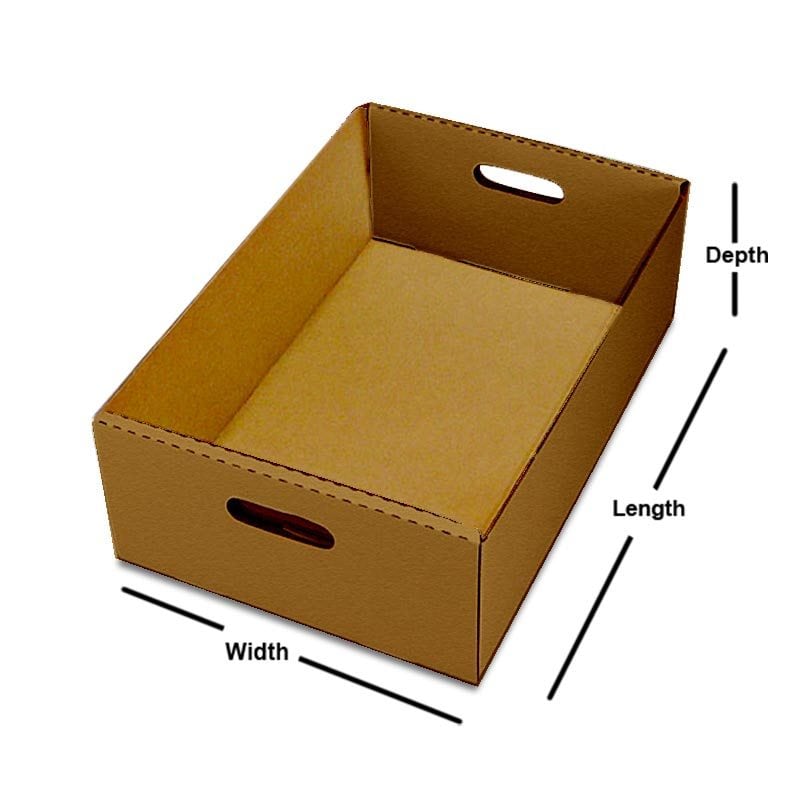 Rectangular Corrugated Tote Tray Shop Paper Mart