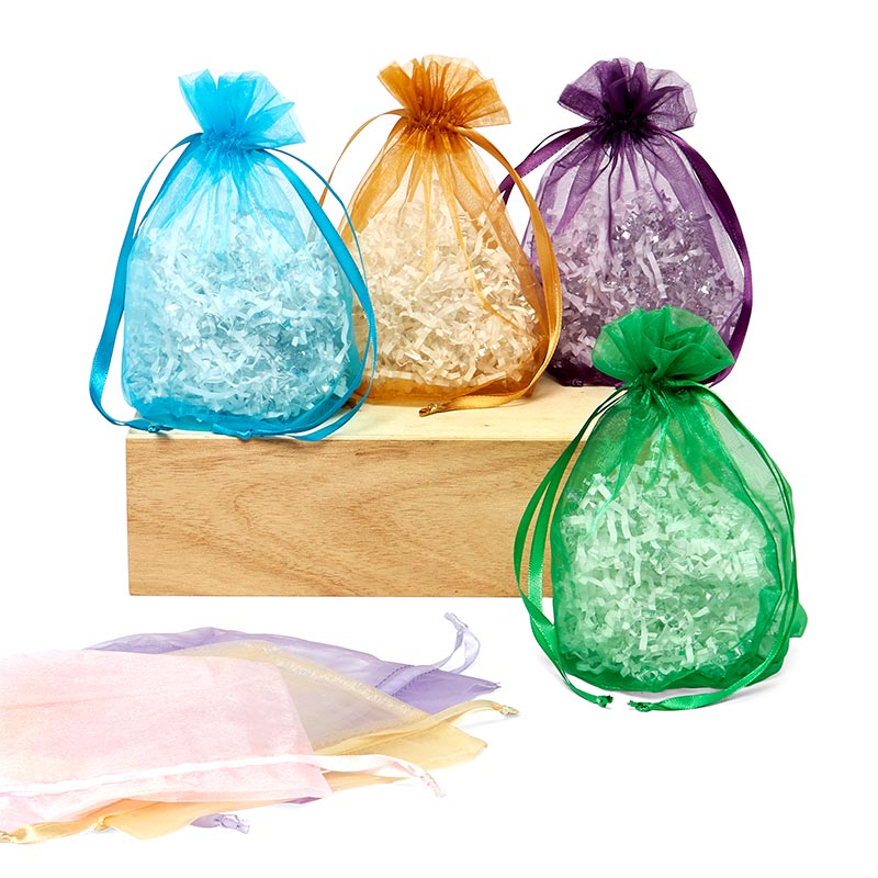 50 Organza Fan Drawstring Candy Organizer Party Favor Gift Bags for Wedding  Jewelry Bags ( White ) - AliExpress