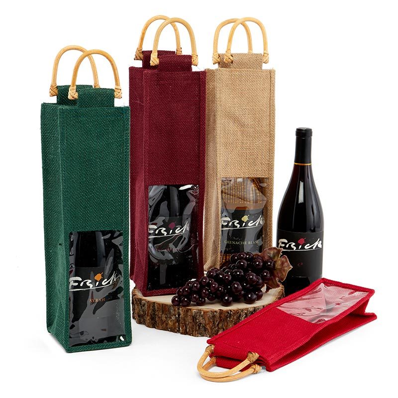 Jute wine 2024 tote