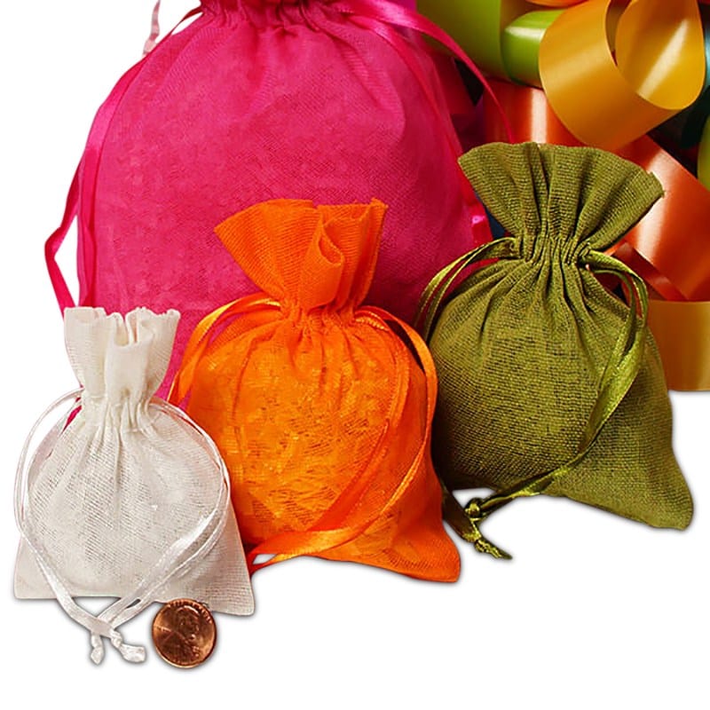 Natural & Colored Muslin Bags