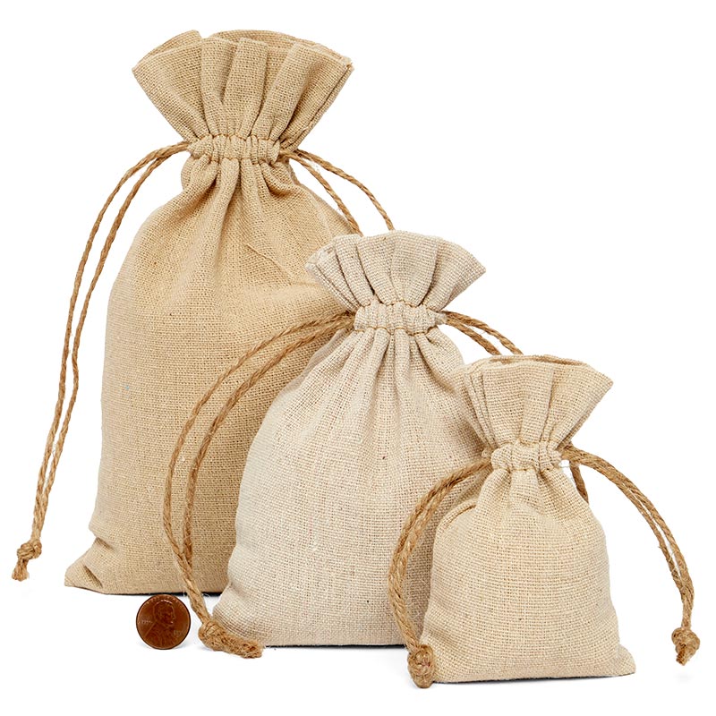 Linen discount bags bulk