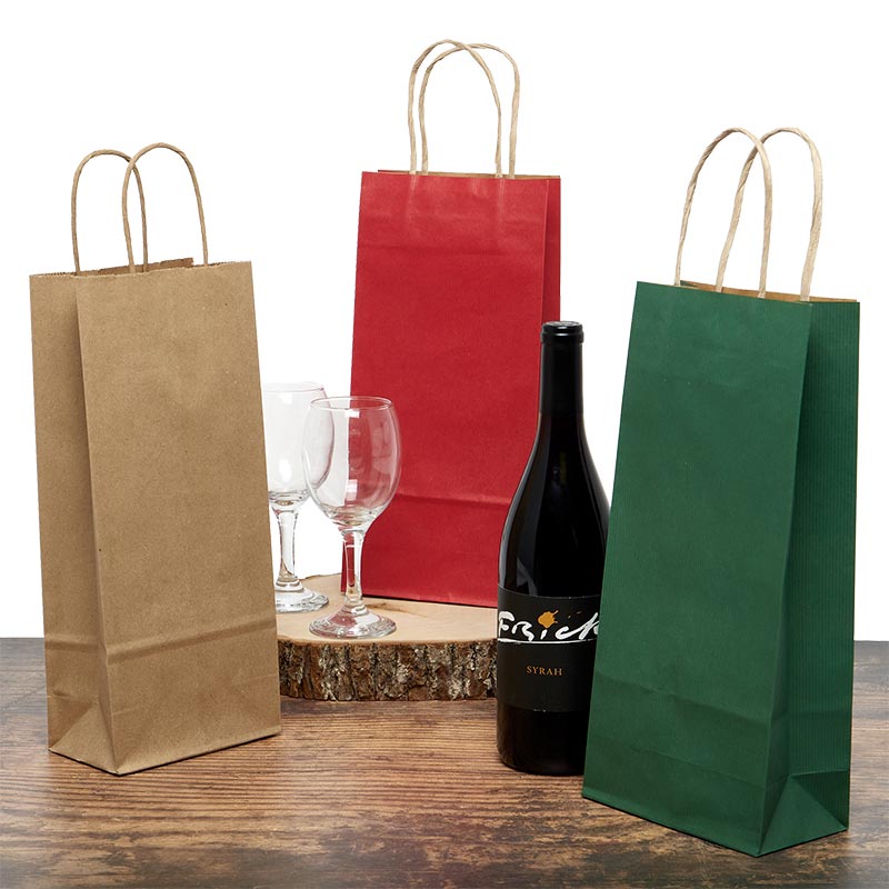Wine Bottle Paper Shopping Bags