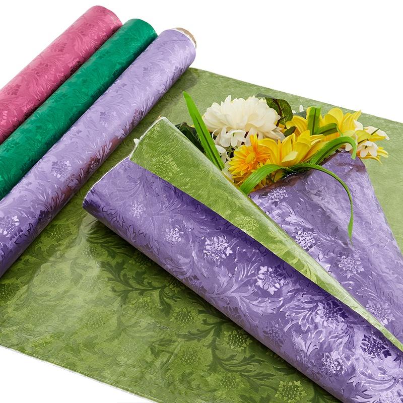 Waterproof Single Color Floral Wrapping Paper For Bouquets Roll