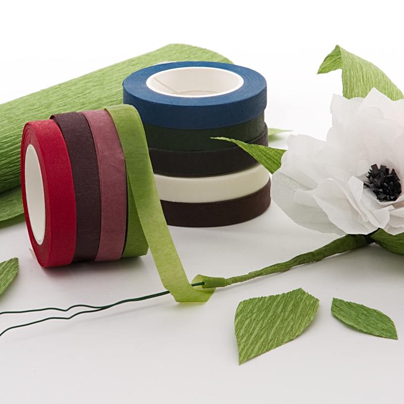 6 Colors Floral Tapes Flower Adhesives Stem Wrap Tape (dark Green, Green,  Grass Green, White, Brown, Light Brown)