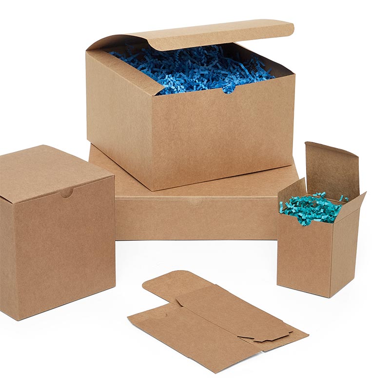 Chipboard Boxes, Folding Cartons, Reverse Tuck, 2 x 2 x 7, Kraft