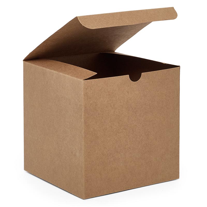 100 Pack Small Kraft Gift Boxes Bulk for Party Favor Business Gifts, 3x3x3  in.