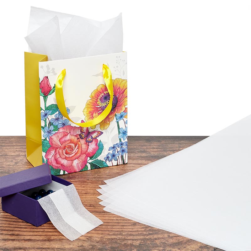 Solid Tissue Paper, White, 20 x 30 - Bags & Bows by S. W Packaging