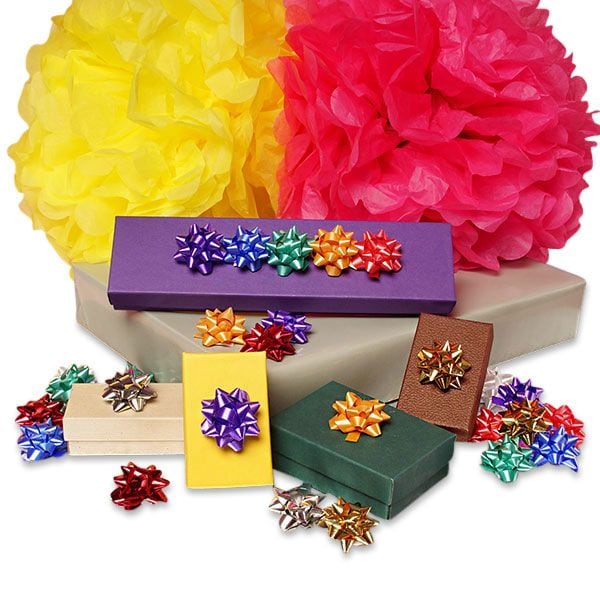 Assorted Mini Confetti Bows 1 Satin - Quantity: 120 - Poly Ribbons - Type: Color by Paper Mart