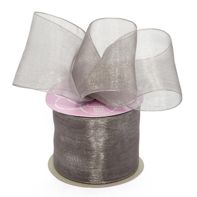 Silver deals organza ribbon