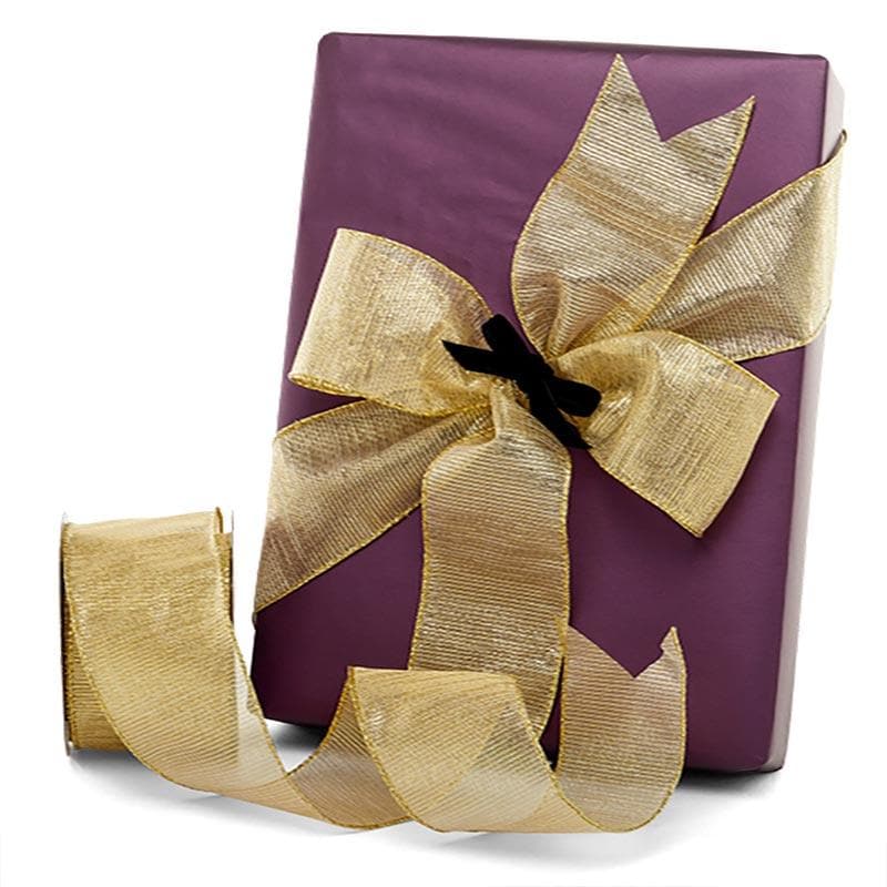 Gold Sheer Sparkle Ribbon - Box and Wrap