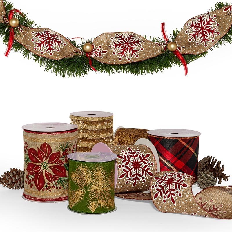 Christmas wired ribbon deals wholesale