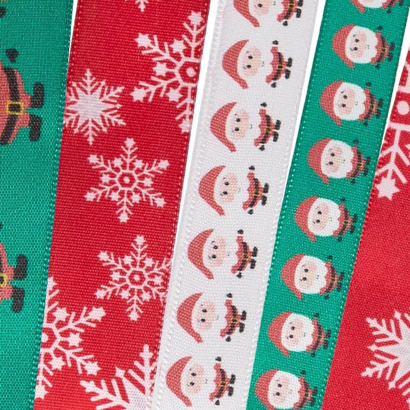 1 1/2 inch x 25 Yards Christmas Scene Satin Ribbon by Paper Mart, Size: 25 yd x 1 1/2'' | Quantity of: 1