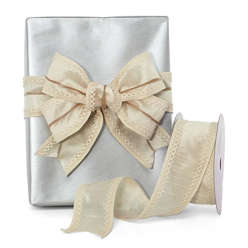 Dupioni Silk Ribbon - Champagne