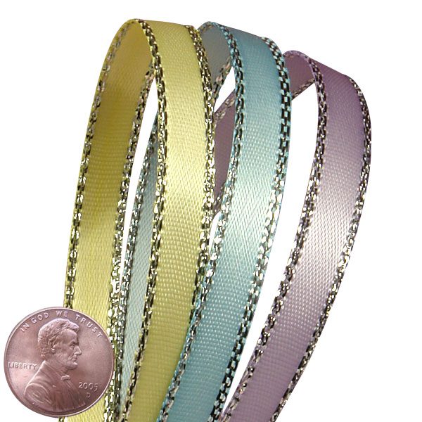 Silver Edge Satin Ribbon | Shop Paper Mart Today