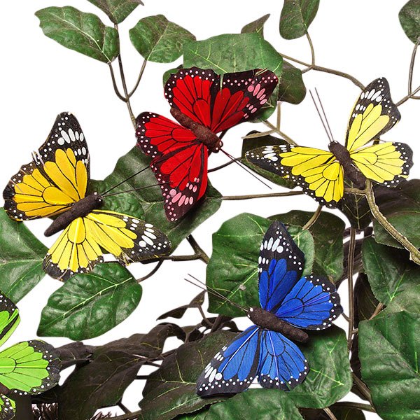 Butterfly Decals 5 different colours printed on clear Vinyl glass wine  bottles