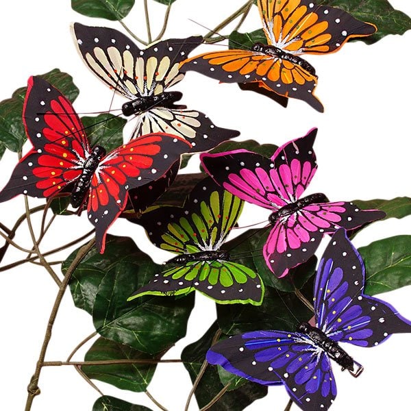 3-1/4 Colored Monarch Butterfly Decor