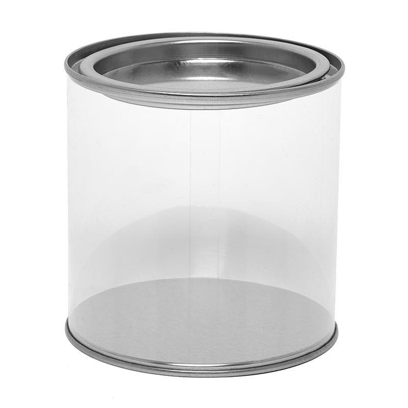 Round Clear PVC & Steel Can 3 x 3 | Quantity: 144 by Paper Mart, Women's, Size: 144ea - 3 x 3 Round Clear PVC & Steel Can