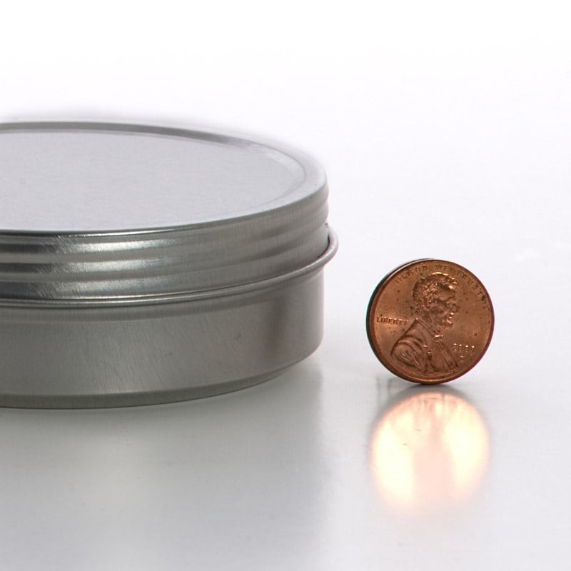4oz Rust Resistant Screw Top Round Steel Tin Can | Quantity: 24 by Paper Mart