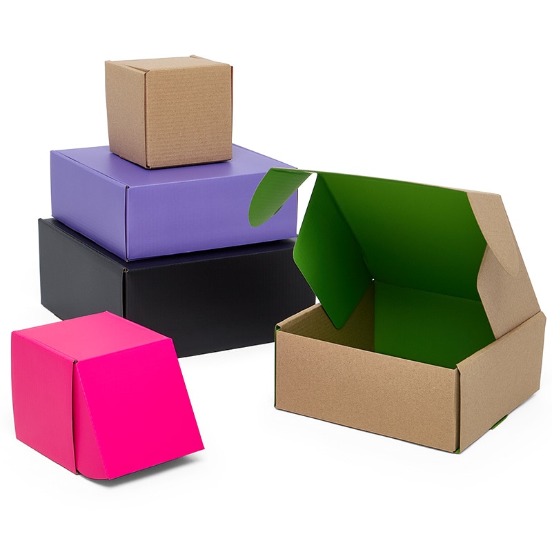 Colored corrugated on sale shipping boxes