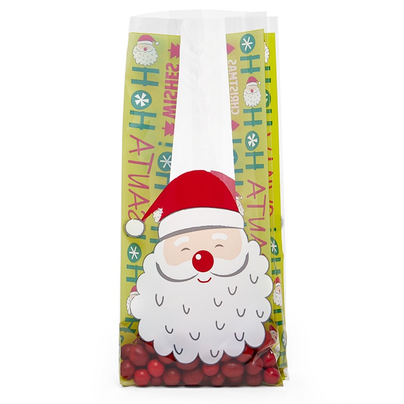 Christmas Candy Bag Santa Claus Cellophane Plastic Snack Bag - Temu