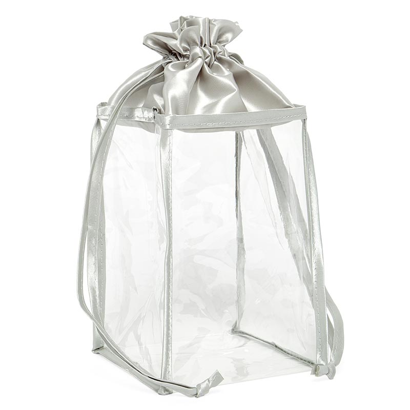 Clear Vinyl Bags 8-3/4 inch x 2 inch x 6 1/4 inch | Quantity: 12 by Paper Mart
