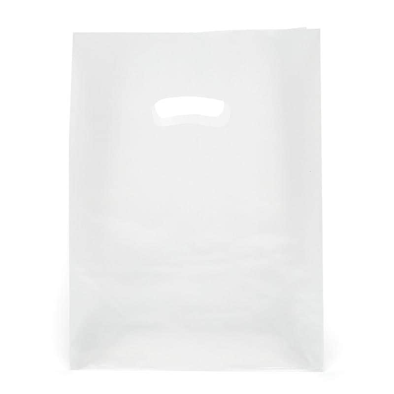 11 x 10 + 4 Produce Pouch with Zipper and Die-Cut Handle (2.4 mil)