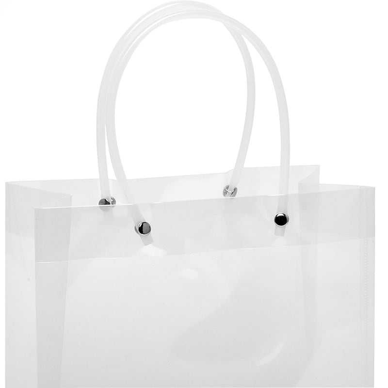 Clear Frosted Shopping Bags - Jumbo