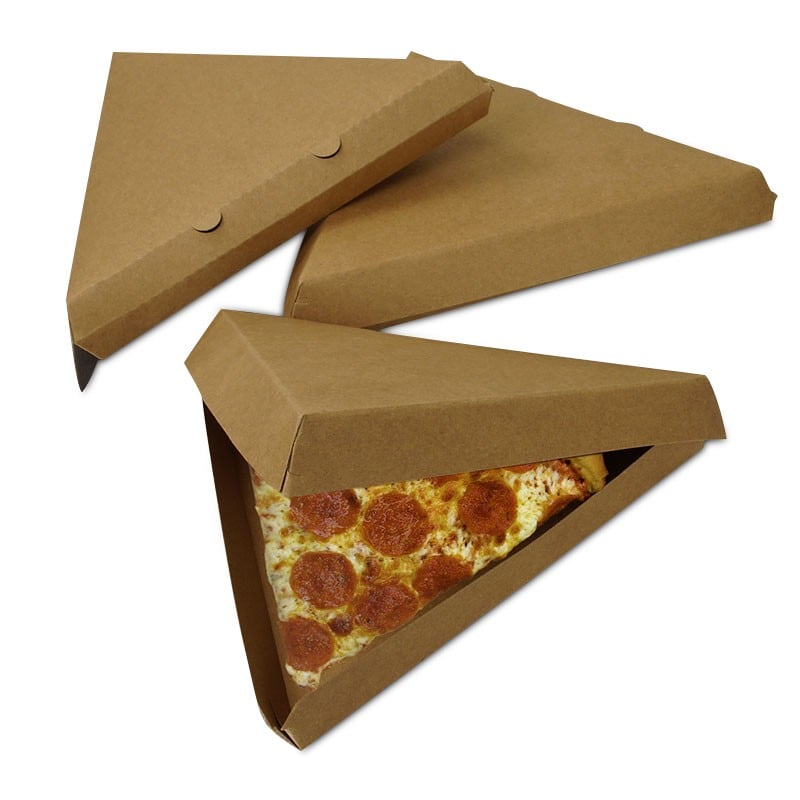 Kraft Paper Mini Pizza Box - 3 1/2 x 3 1/2 x 3/4 - 100 count box