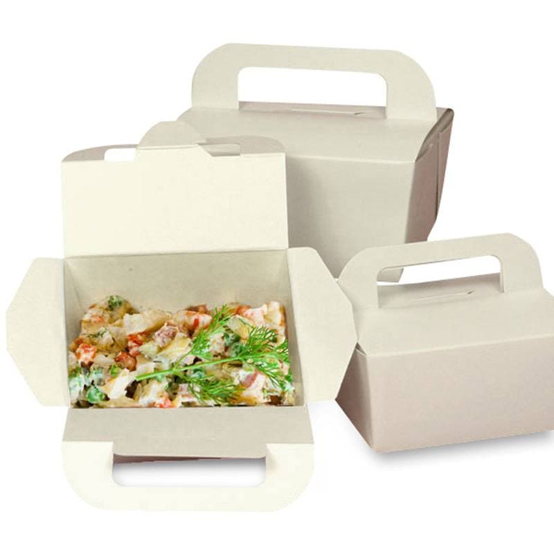 White Plastic Containers Food Container Packaging For Take Away