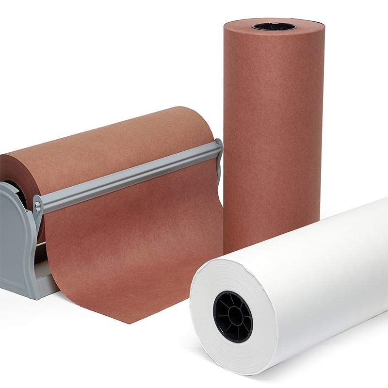 MULTIPLE SIZES 40# White Disposable Food Packing Butcher Bleached Paper  Roll