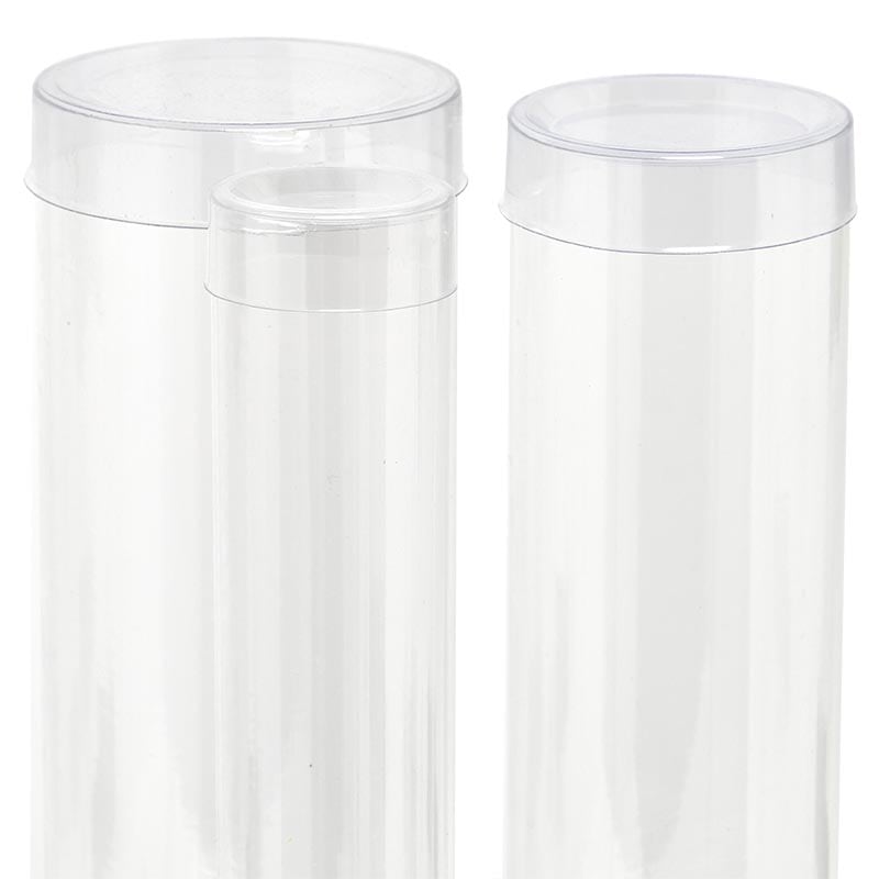 Clear Plastic Candy Container - 7-3/8″ x 3″ - 185C