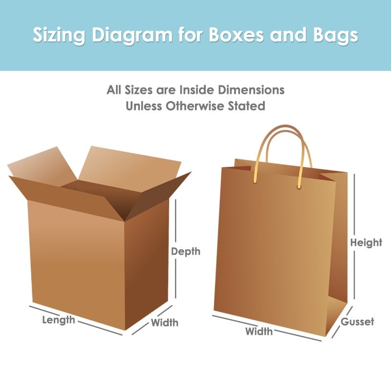  Paper Bags with Handles Bulk. [100 Bags] 10 X 5 X 13