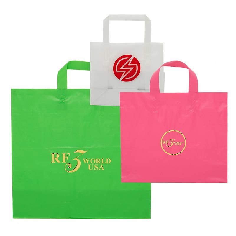 Loop handle plastic online bags