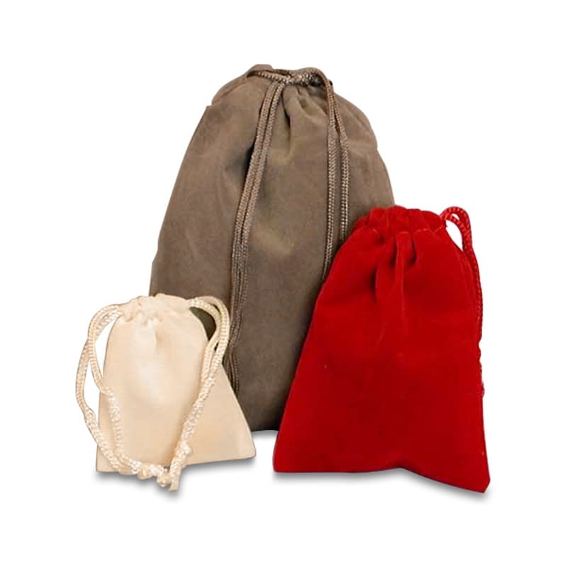 50pcs/lot 7x9cm Jewelry Bag Jute Velours Cord Bag Small Drawstring