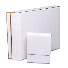 Pack of 25, White Kraft Tab Lock Mailer Box, 12x12x4 inch, One-Piece for Everyday Shipping, Made in USA