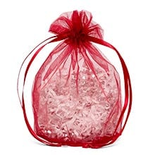 Wide Round Flat Bottom Organza Bags